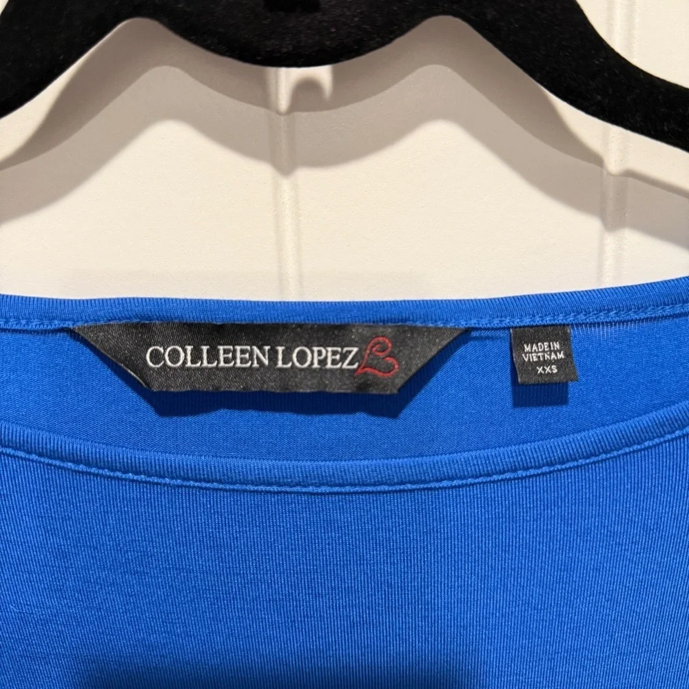 NEW Vibrant Royal Blue Tie-Front Blouse - Picture 3 of 5